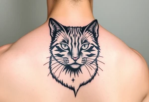 black cat tattoo idea