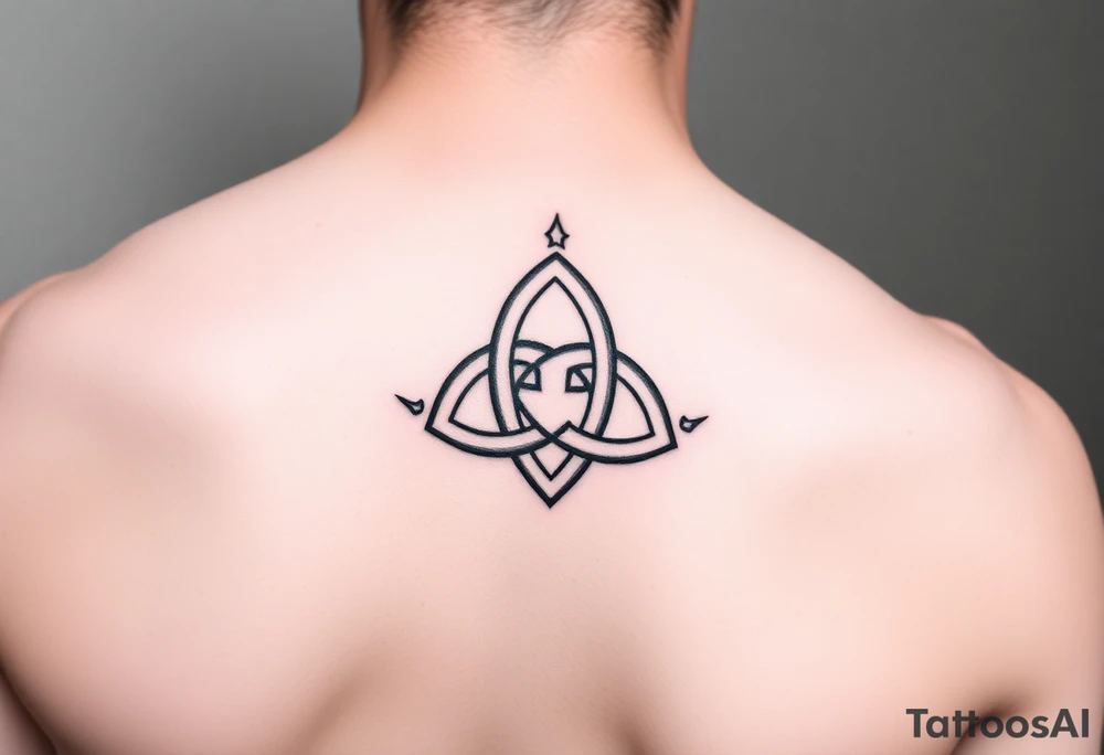 simple unqiue trinity knot. placement on the inner upper arm tattoo idea