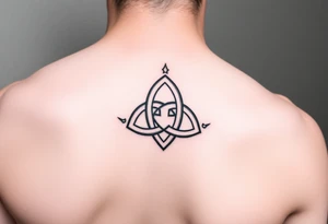 simple unqiue trinity knot. placement on the inner upper arm tattoo idea