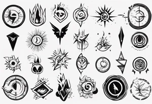 Symbol to remind being average tattoo idea