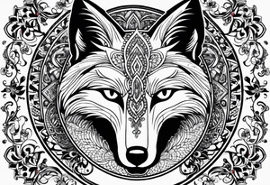strength, small, nuanced, fox, elegant, armenian tattoo idea