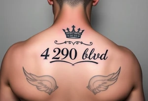 Address of 4290 blvd T53 with a crown tattoo idea