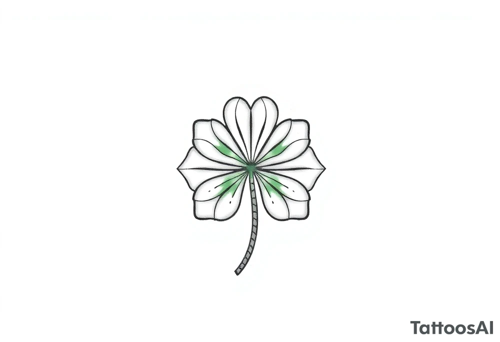 4-leaf clover tattoo idea