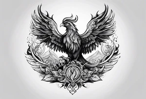 phoenix holding pen tattoo idea
