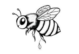 Cute bee tattoo idea
