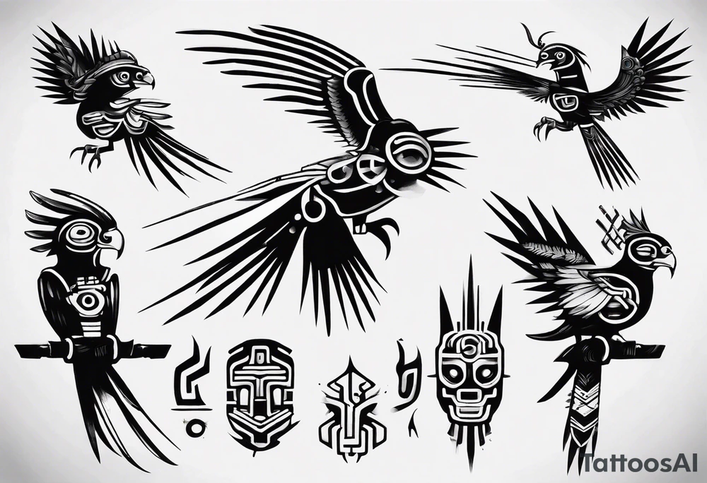 minimalist cyberpunk Mayan inspired Quetzal tattoo idea minimalist cyberpunk Mayan inspired Quetzal tattoo idea