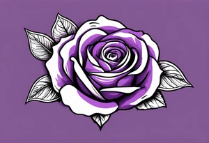 Purple rose tattoo idea