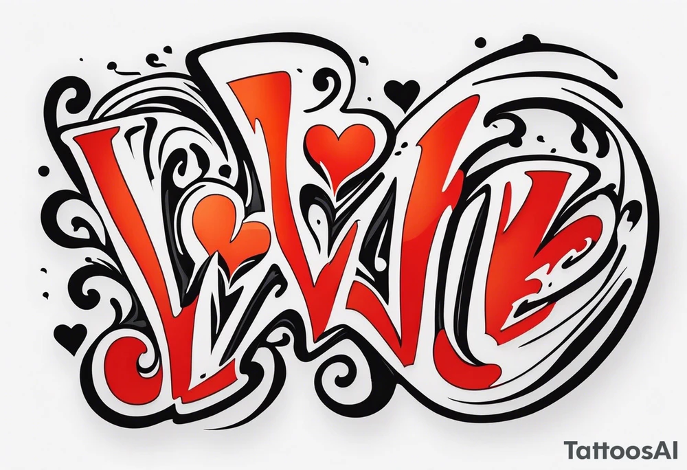 Melting LOVE tattoo idea