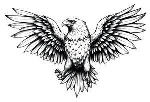 eagle spreading wings tattoo idea