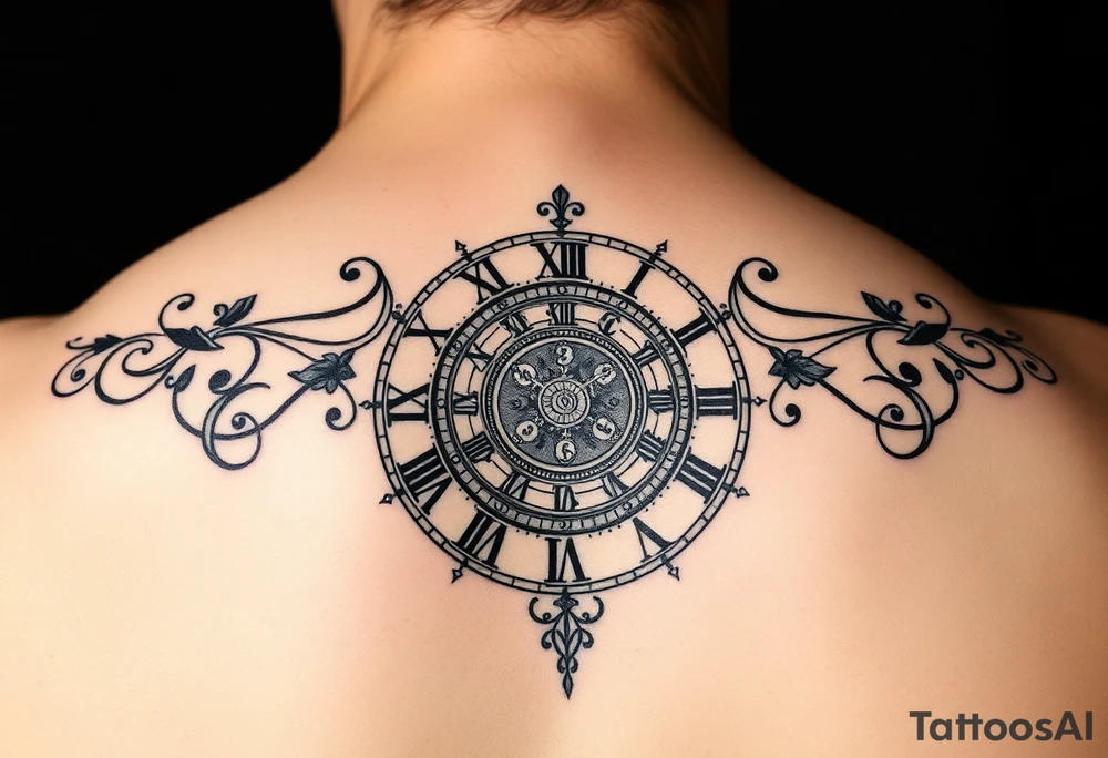 vintage roman numerals within ornate clockwork mechanism tattoo idea vintage roman numerals within ornate clockwork mechanism tattoo idea