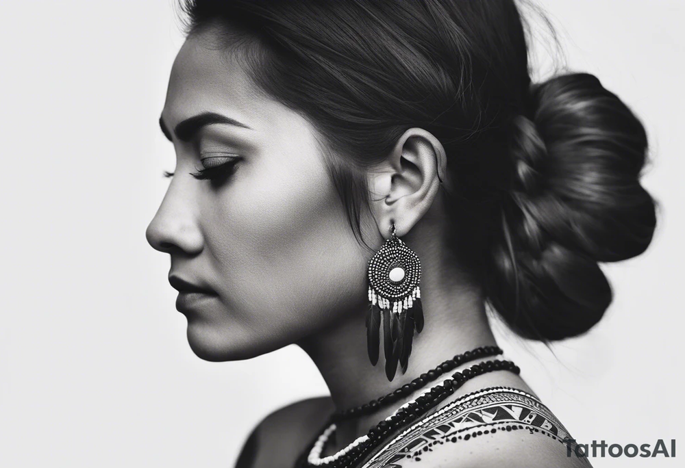 Native American woman tattoo idea