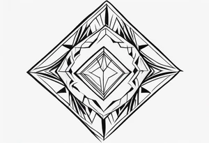 Tribal tattoo courage in diamond shape tattoo idea