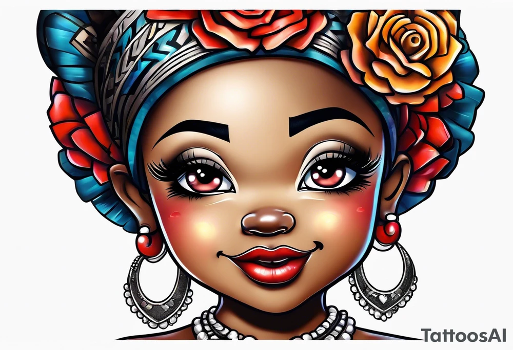 African american betty boop tattoo idea