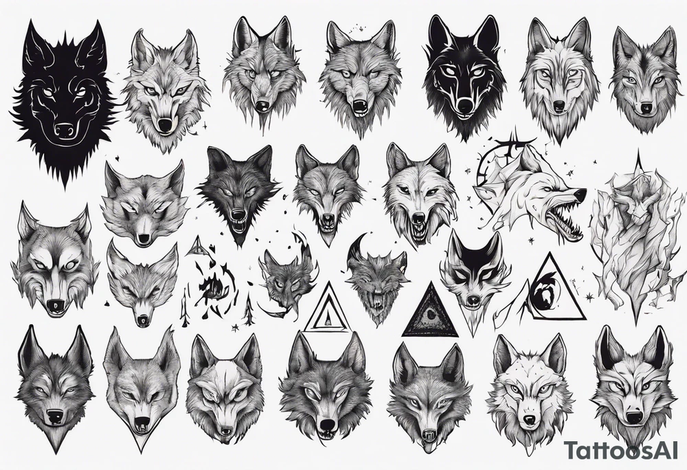 Super scary wolf tattoo idea