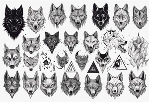 Super scary wolf tattoo idea