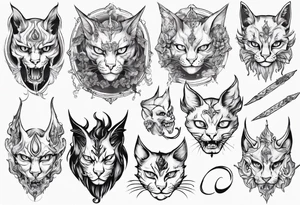 Hades as an cat tattoo idea