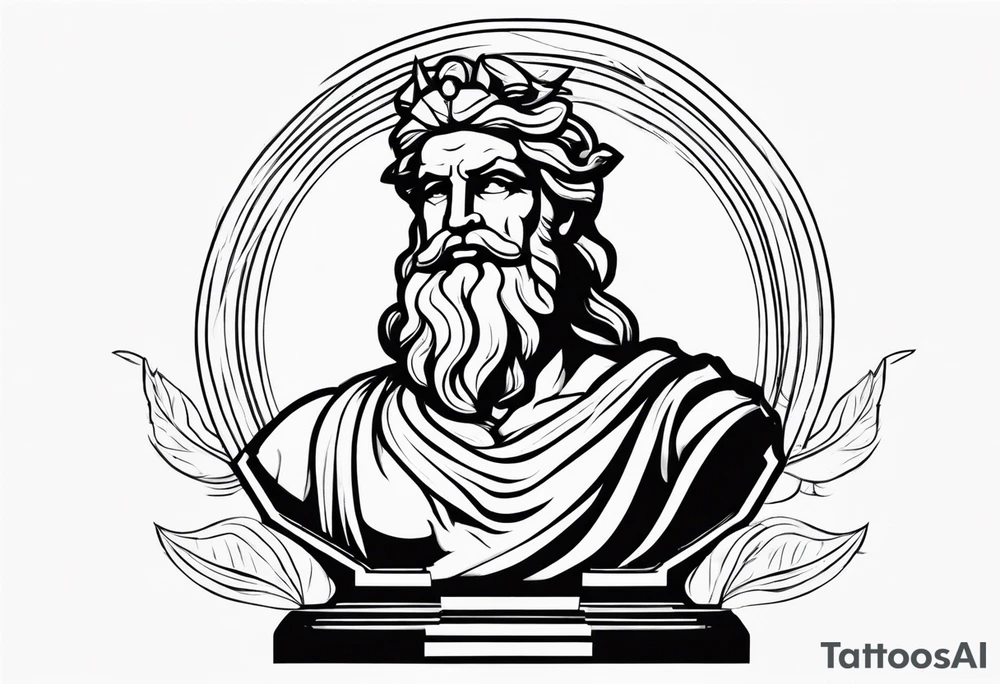 Zeus statue tattoo idea