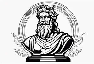 Zeus statue tattoo idea