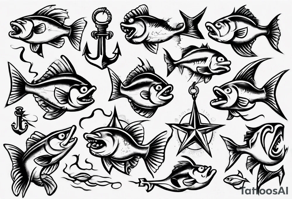 Fish hooks, 1946, canada tattoo idea