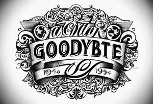 I don’t wanna say goodbye, ‘cause this one means forever. 1946 - 2013 tattoo idea