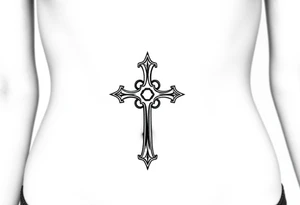 Gothic style cross tattoo idea