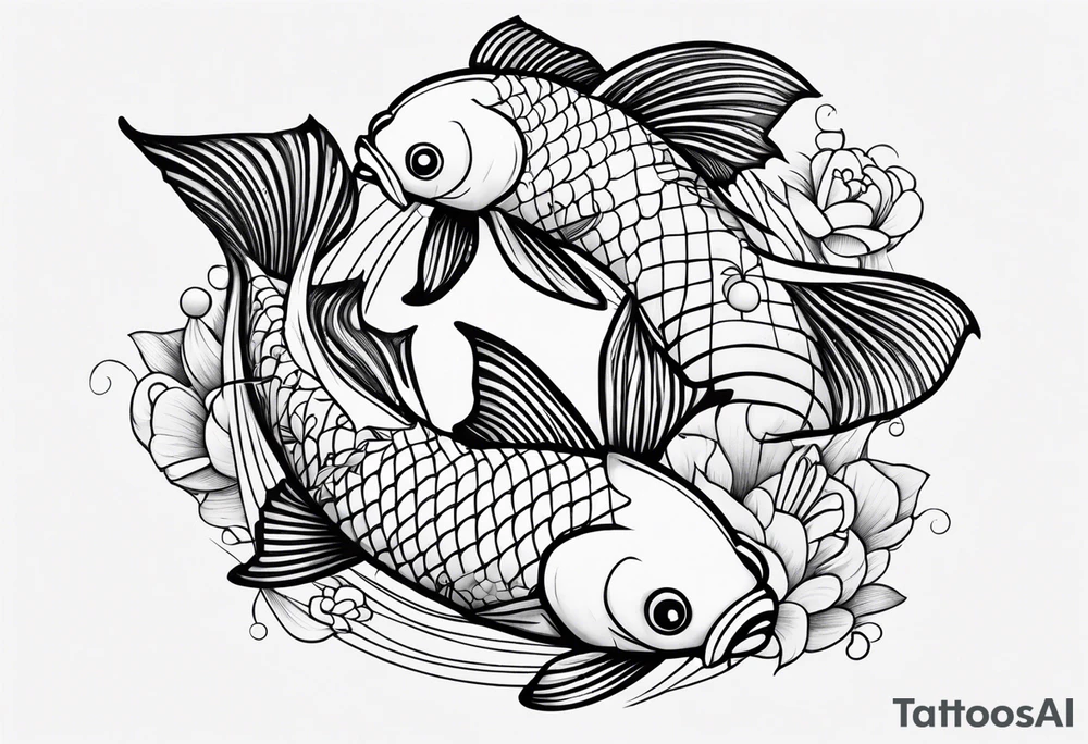 Pisces koi fish tattoo idea