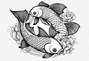 Pisces koi fish tattoo idea