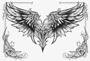 angle wings tattoo idea