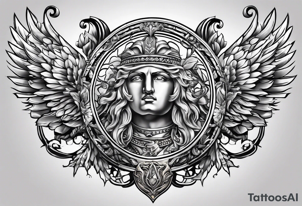Alexander the Great gold chain tattoo idea