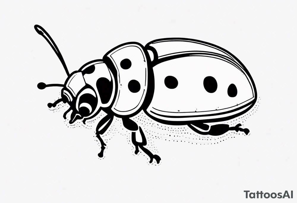 ladybird line drawing tattoo idea