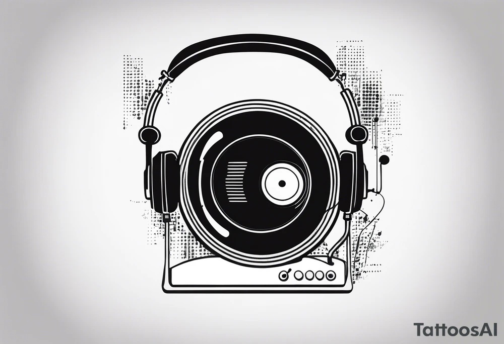 dj text tattoo idea
