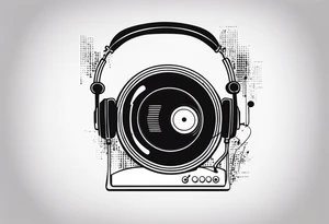 dj text tattoo idea