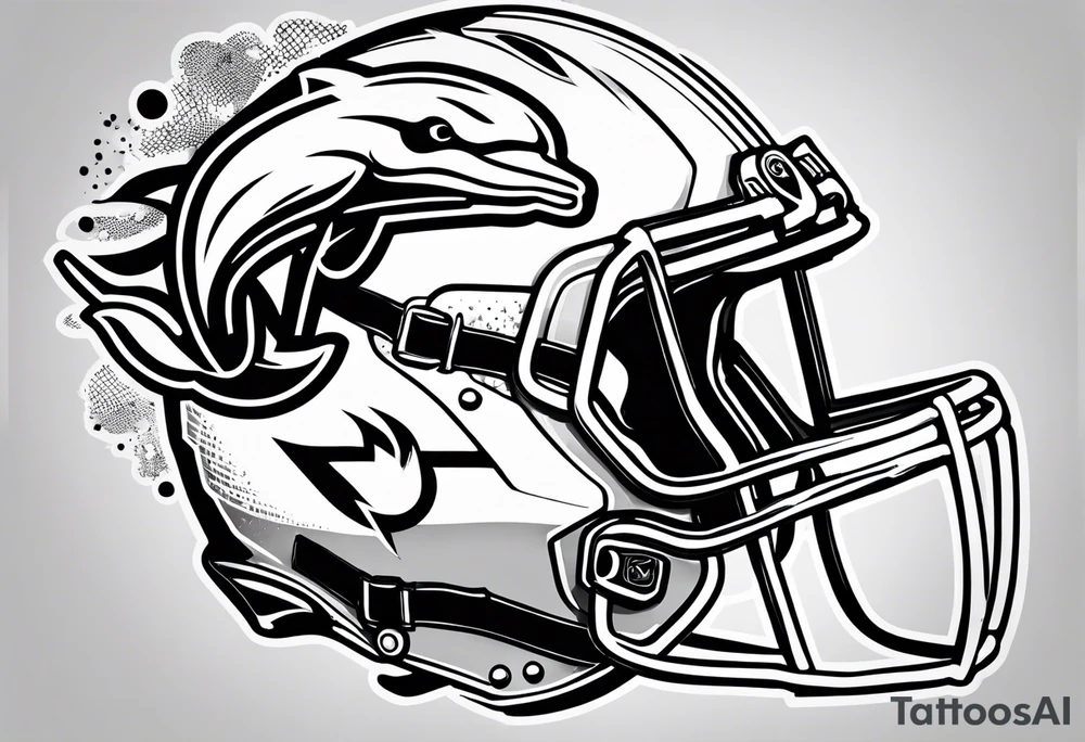 Cool miami dolphins sports tattoo idea