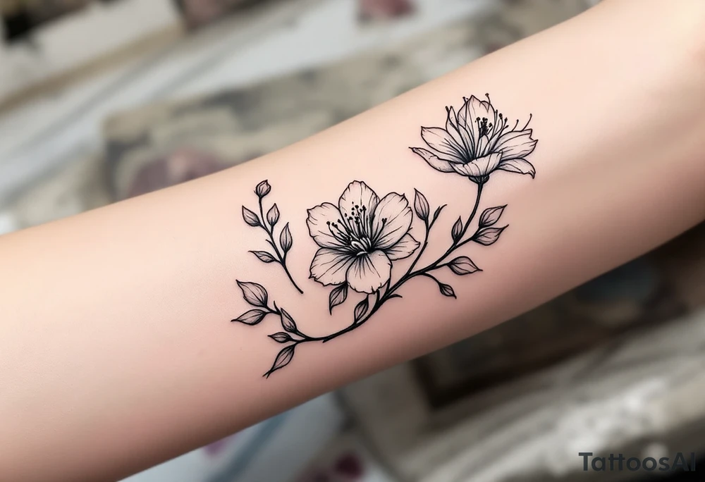 Azalea and dogwood tattoo idea