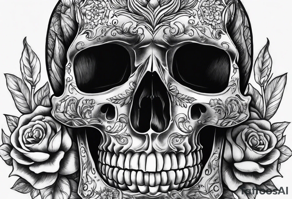 The skull and the pepper must be only one object tattoo idea