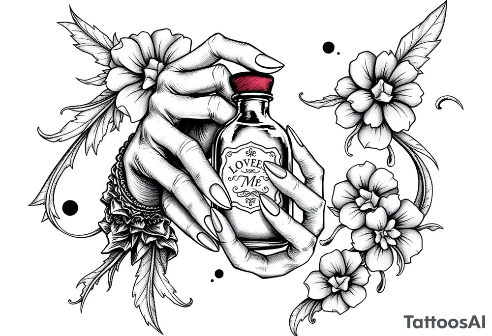 Loveless 
 death bringer  handing me 
poison bottle tattoo idea