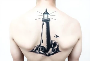 Lighthouse with light tattoo idea