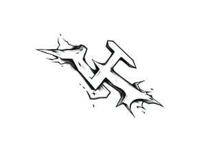 generate me swastika tattoos that the aryan brotherhood would use. tattoo idea