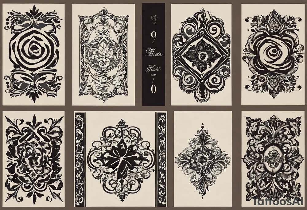 put these numbers in a simple design: 
08.15.1966, 07.17.1974, 03.03.1992, 02.11.2008 and 02.02.2006 tattoo idea