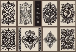 put these numbers in a simple design: 
08.15.1966, 07.17.1974, 03.03.1992, 02.11.2008 and 02.02.2006 tattoo idea