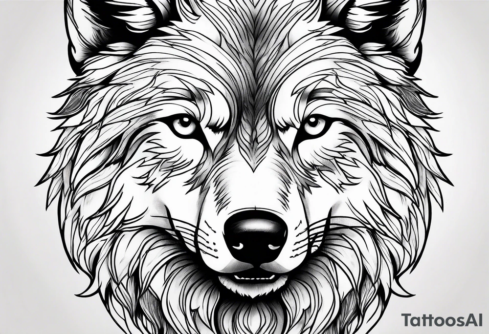 A wolf tattoo idea