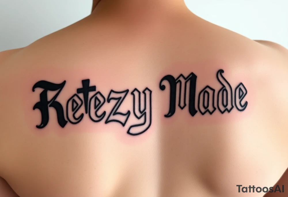 Fat bubble  lettering  (KeezY MadE) tattoo idea