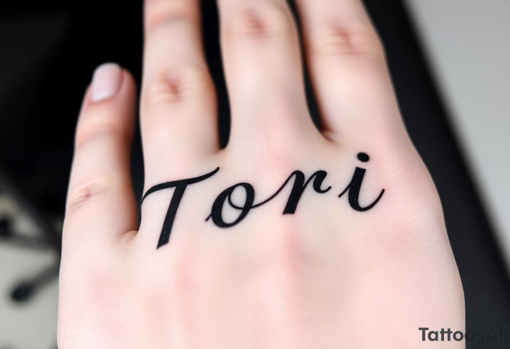 the name Tori with a sexy crown tattoo idea