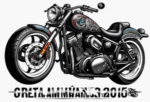 Create a biker tattoo with the yamaha logo tattoo idea