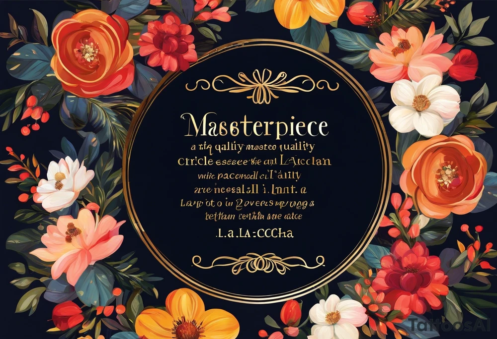 circle written with the quote "L a v i t a  è  c i ò  c h e  t i  a c c a d e  m e n t r e  s e i  i m p e g n a t o  a  f a r e  a l t r i  p r o g e t t i." tattoo idea