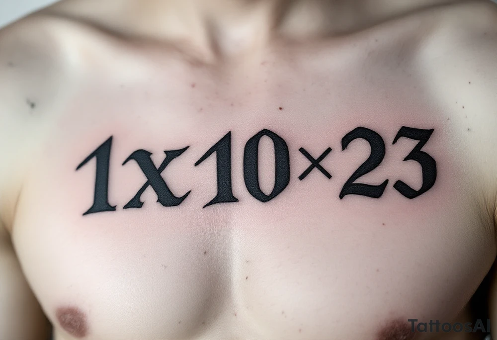 1x10^23 tattoo idea