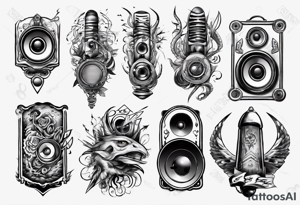speaker tattoo idea