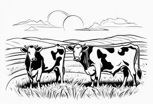 COWS IN FARM tattoo idea