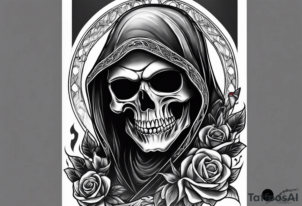 samari grim reaper tattoo idea