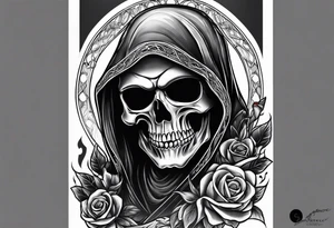 samari grim reaper tattoo idea